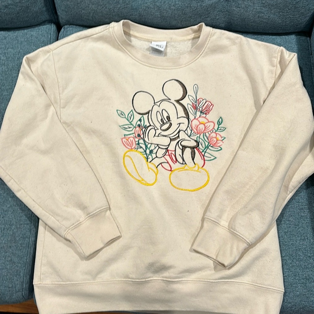 Mickey Mouse Embroidery Sweatshirt￼